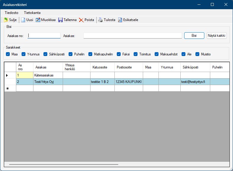 Larppa – asiakasrekisteri